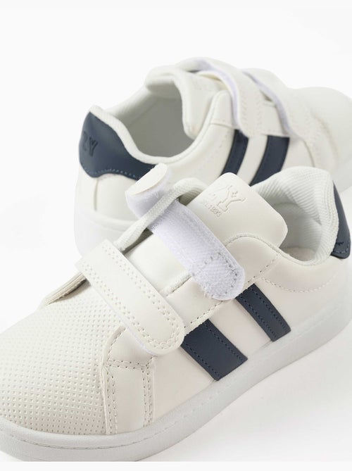 Zapatillas bajas a rayas con tiras autoadherentes - Kiabi