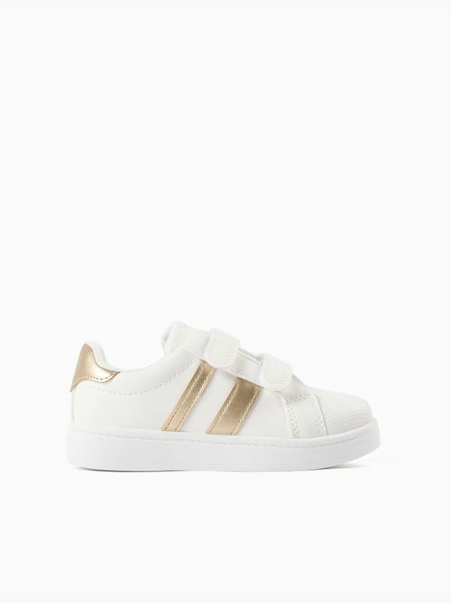 Zapatillas bajas a rayas con tiras autoadherentes - Kiabi Zapatillas bajas a rayas con tiras autoadherentes - Kiabi
