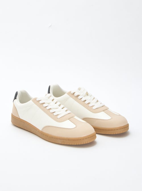 Zapatillas bajas bicolor con cordones - Kiabi