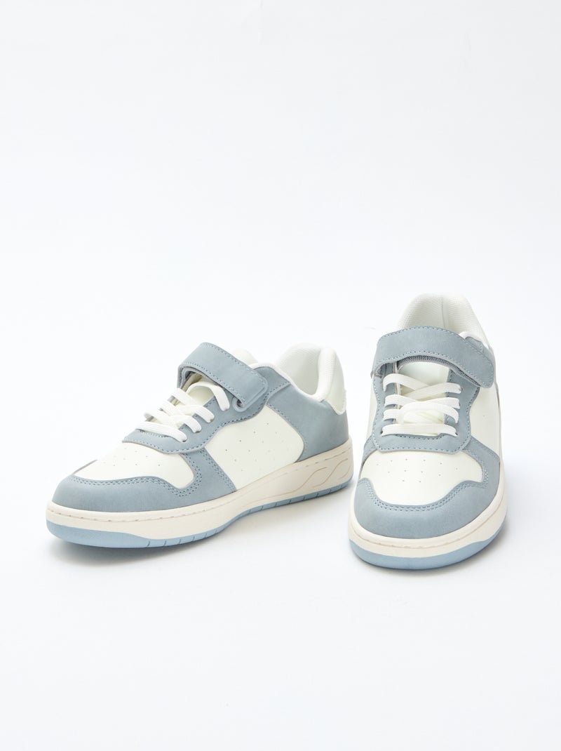 Zapatillas bajas bicolores Azul - Kiabi