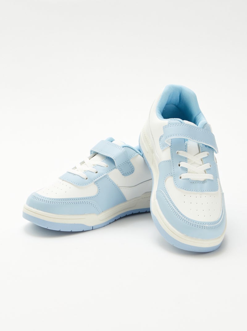 Zapatillas bajas bicolores Azul - Kiabi