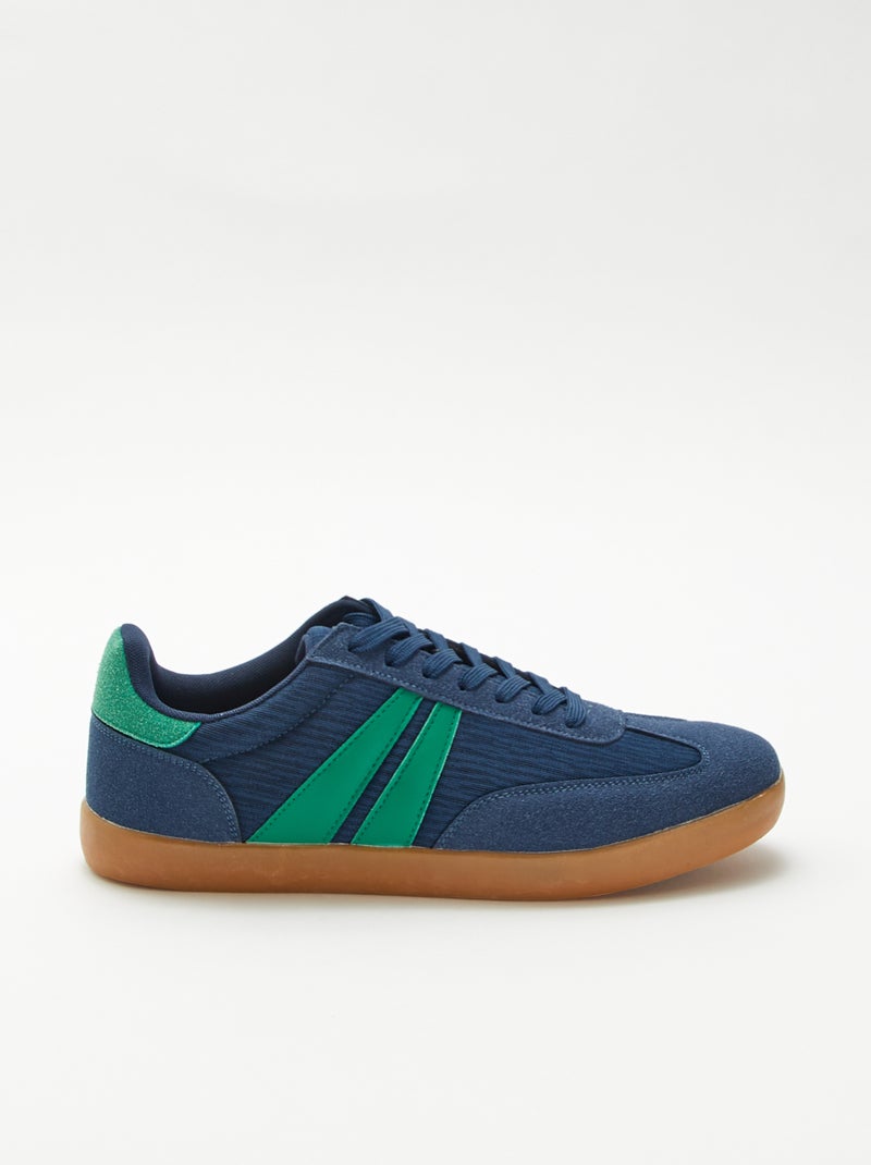 Zapatillas bajas bicolores Azul - Kiabi