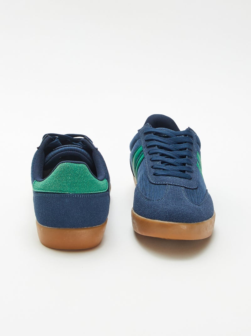 Zapatillas bajas bicolores Azul - Kiabi