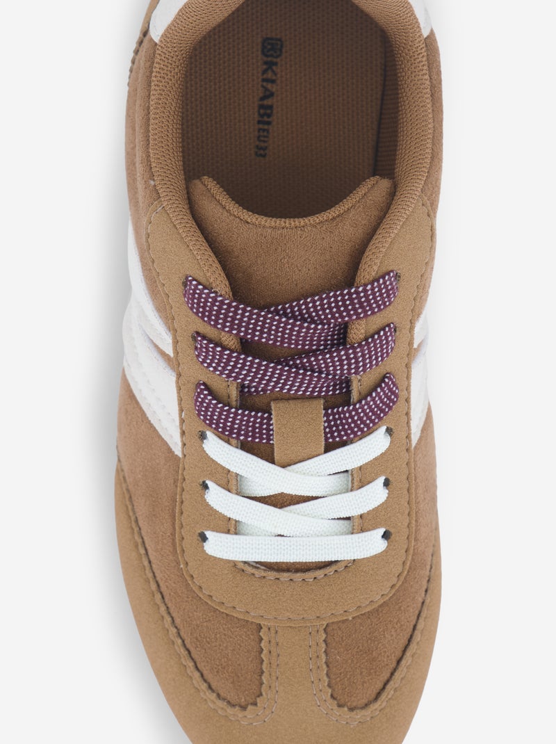 Zapatillas bajas bicolores Beige - Kiabi