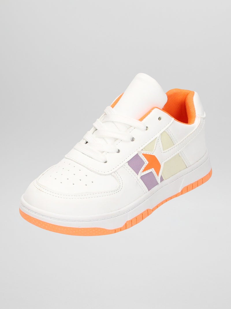 Zapatillas bajas bicolores NARANJA - Kiabi
