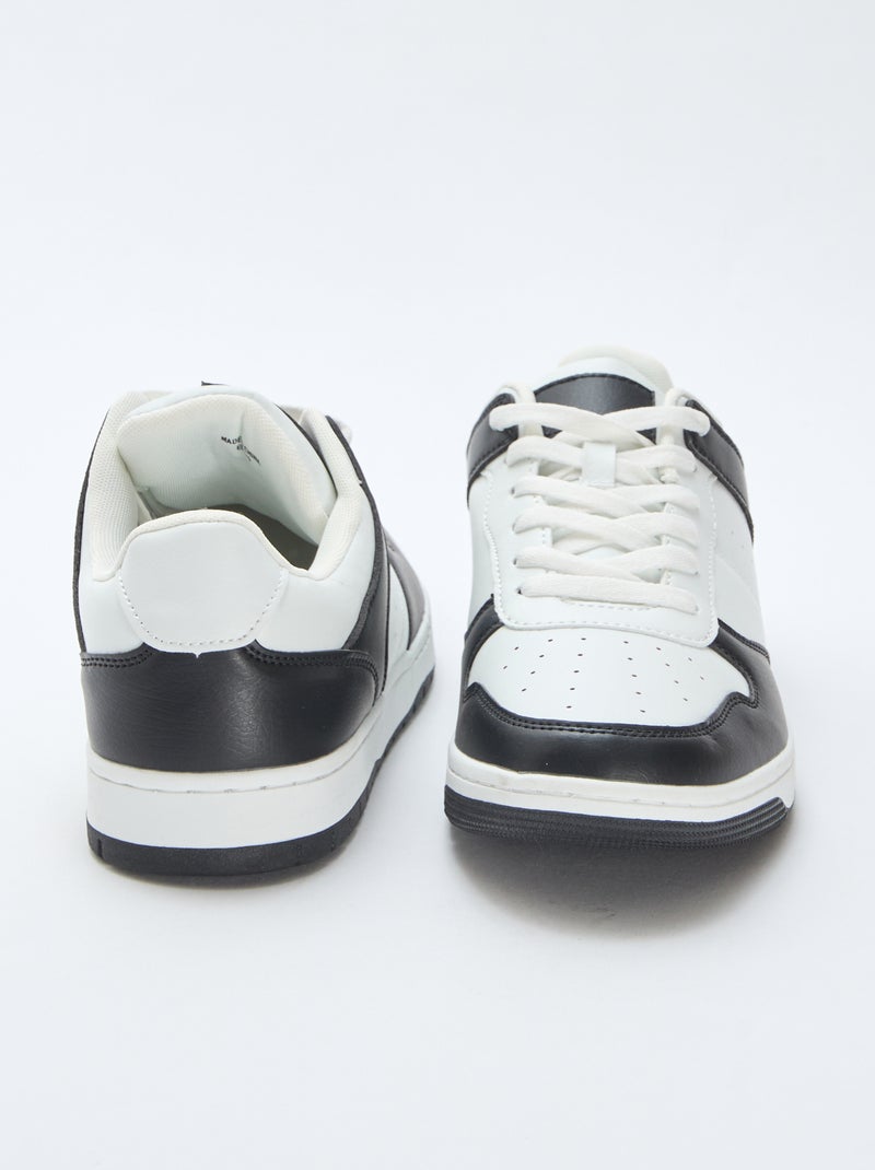 Zapatillas bajas bicolores Negro - Kiabi