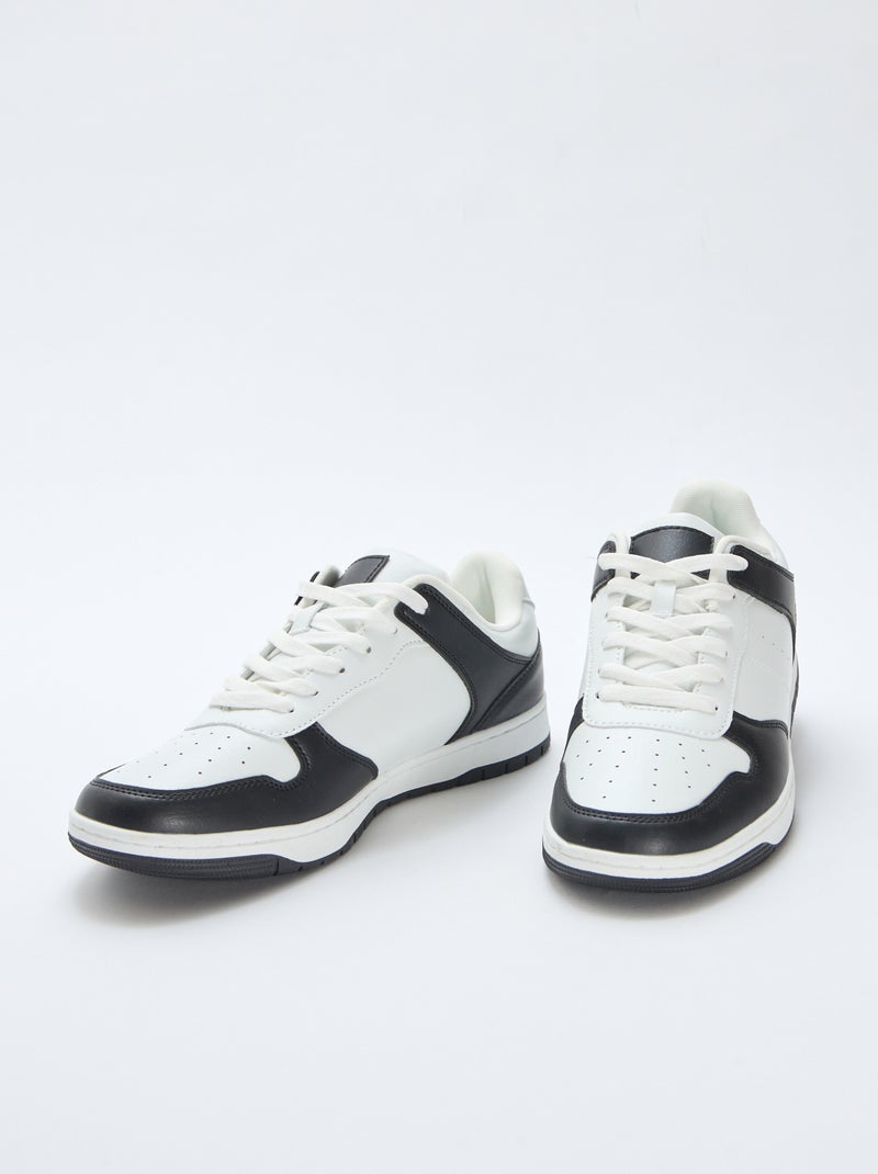 Zapatillas bajas bicolores Negro - Kiabi