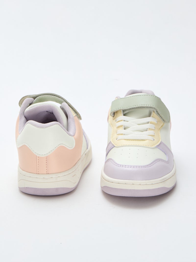 Zapatillas bajas bicolores Rosa - Kiabi