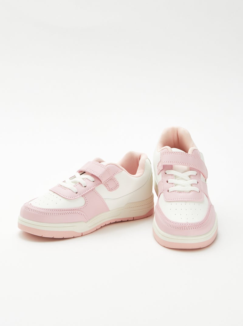 Zapatillas bajas bicolores Rosa - Kiabi