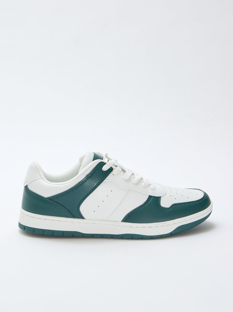 Zapatillas bajas bicolores Verde - Kiabi
