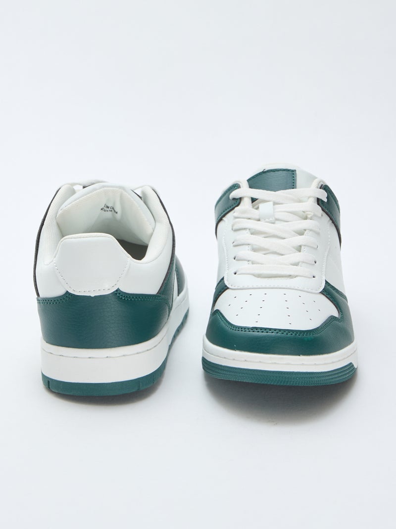 Zapatillas bajas bicolores Verde - Kiabi