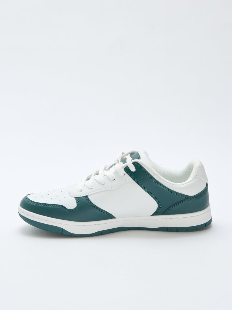 Zapatillas bajas bicolores Verde - Kiabi