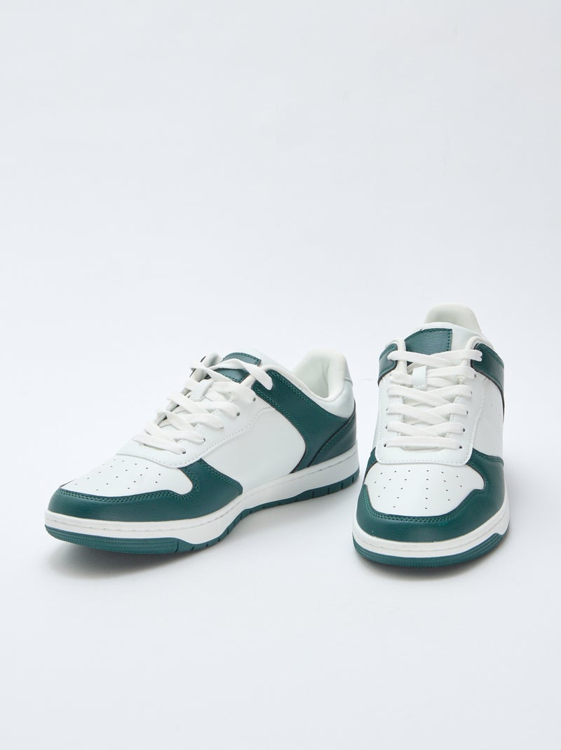 Zapatillas bajas bicolores Verde - Kiabi