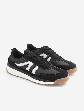 Zapatillas bajas bicolores y de dos materiales