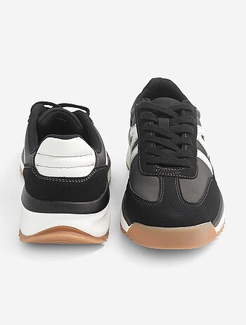 Zapatillas bajas bicolores y de dos materiales