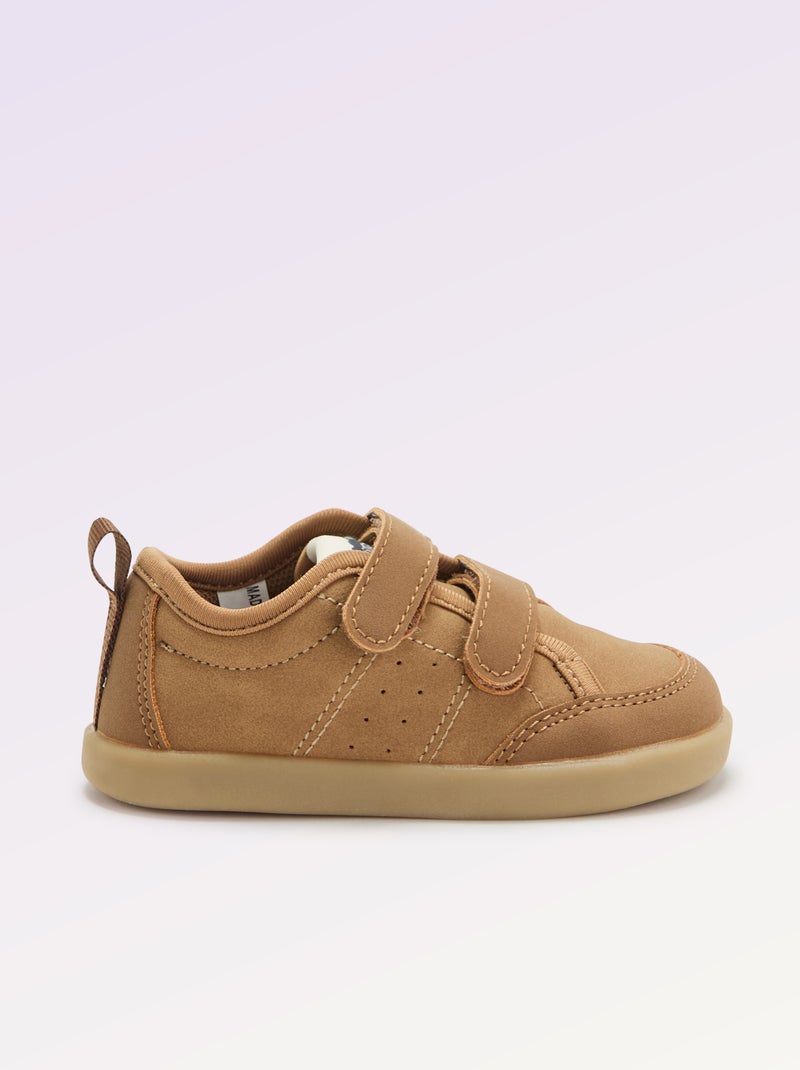 Zapatillas bajas con cierre de velcro - Barefoot Amarillo - Kiabi