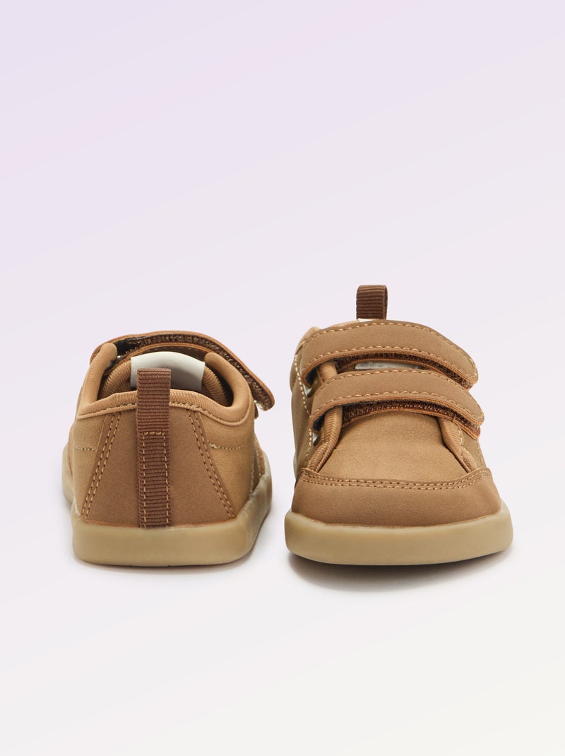 Zapatillas bajas con cierre de velcro - Barefoot Amarillo - Kiabi