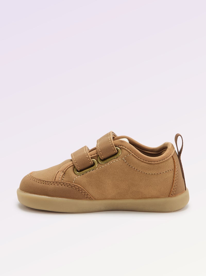 Zapatillas bajas con cierre de velcro - Barefoot Amarillo - Kiabi