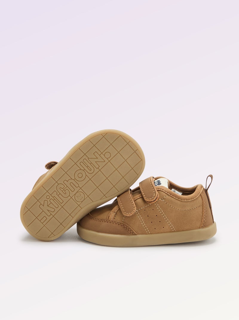 Zapatillas bajas con cierre de velcro - Barefoot Amarillo - Kiabi