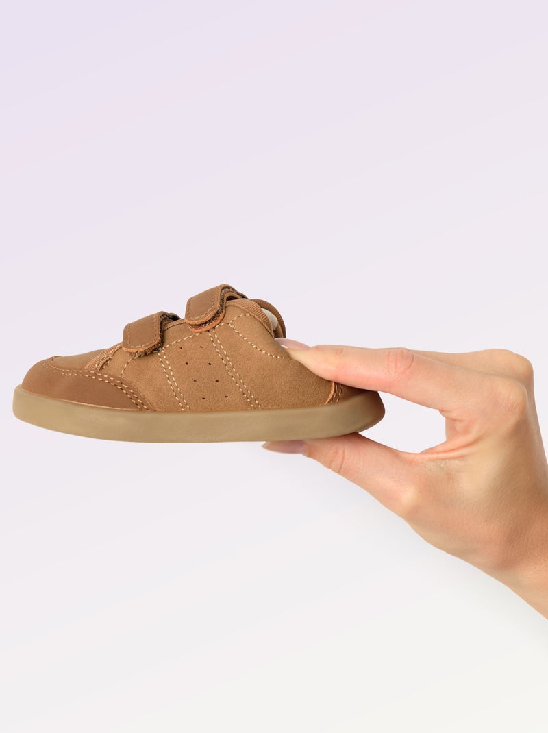 Zapatillas bajas con cierre de velcro - Barefoot Amarillo - Kiabi
