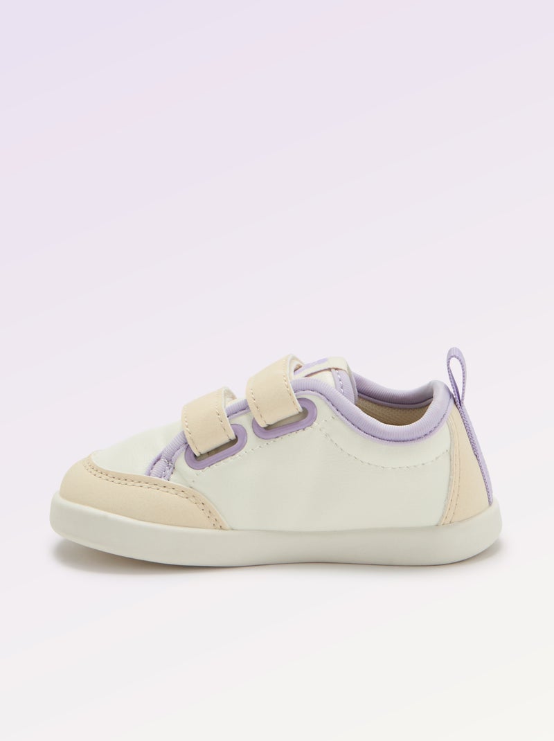 Zapatillas bajas con cierre de velcro - Barefoot Blanco - Kiabi