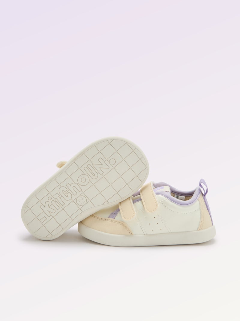 Zapatillas bajas con cierre de velcro - Barefoot Blanco - Kiabi