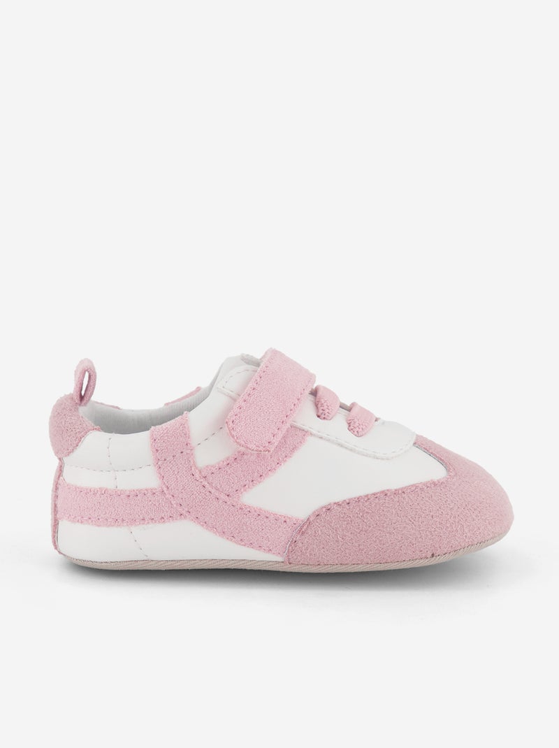 Zapatillas bajas con cierre de velcro y cordones Rosa - Kiabi