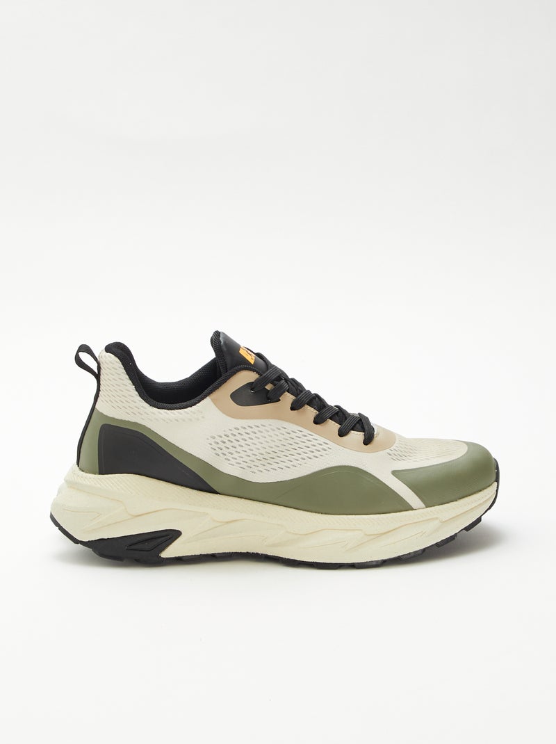 Zapatillas bajas con cordones Beige - Kiabi