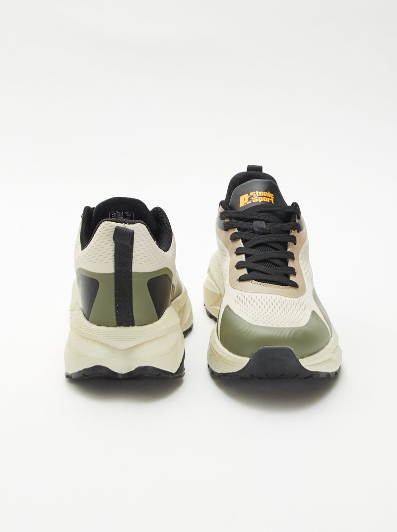 Zapatillas bajas con cordones Beige - Kiabi