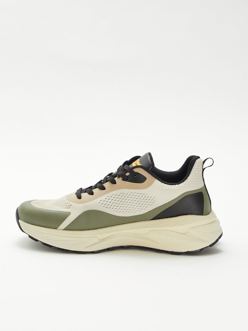 Zapatillas bajas con cordones Beige - Kiabi