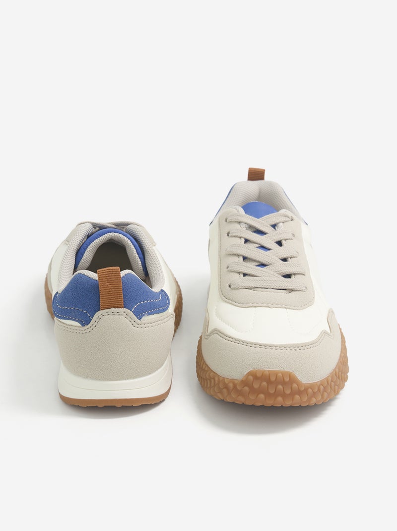 Zapatillas bajas con cordones Beige - Kiabi