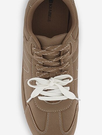 Zapatillas bajas con cordones bicolores