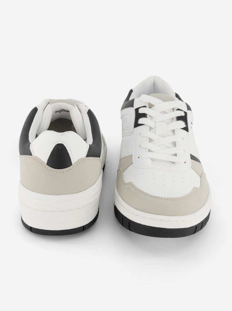 Zapatillas bajas con cordones Blanco - Kiabi
