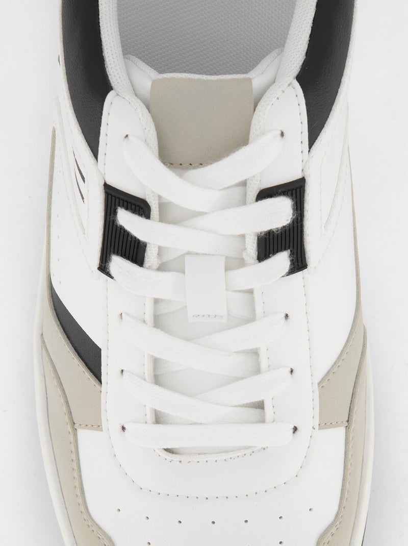 Zapatillas bajas con cordones Blanco - Kiabi