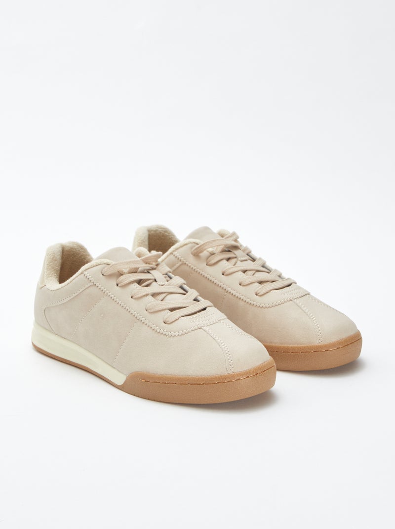 Zapatillas bajas con cordones Marron - Kiabi