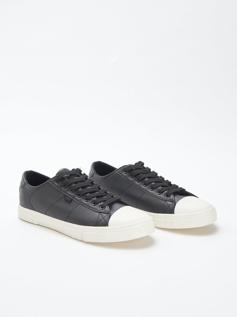 Zapatillas bajas con cordones Negro - Kiabi