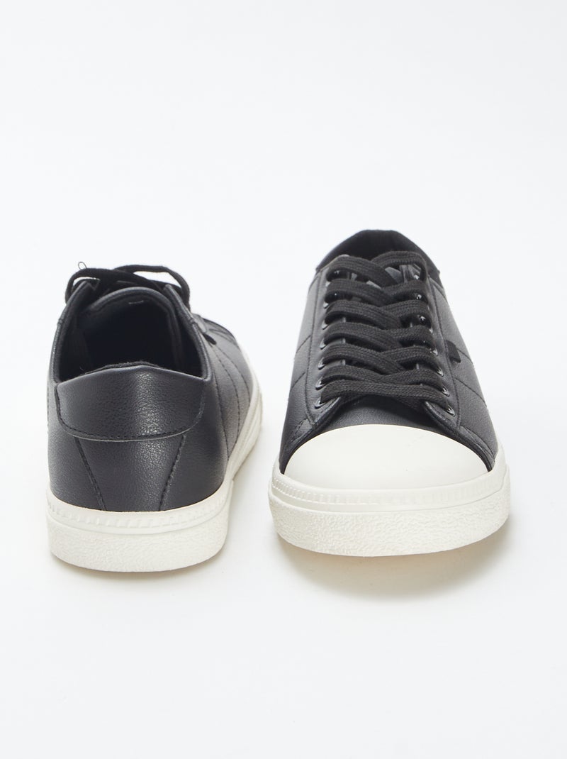 Zapatillas bajas con cordones Negro - Kiabi