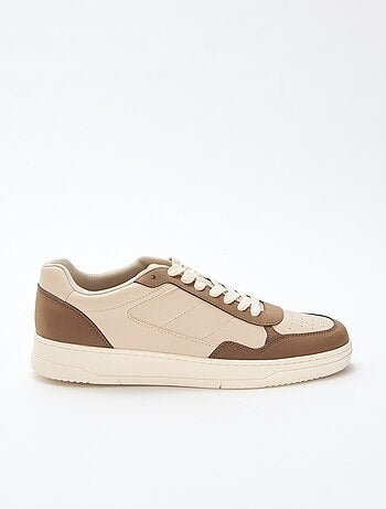Zapatillas bajas con corte bicolor