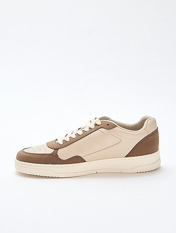 Zapatillas bajas con corte bicolor