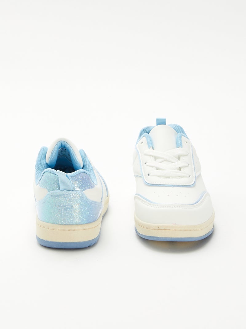 Zapatillas bajas con detalles de purpurina Azul - Kiabi