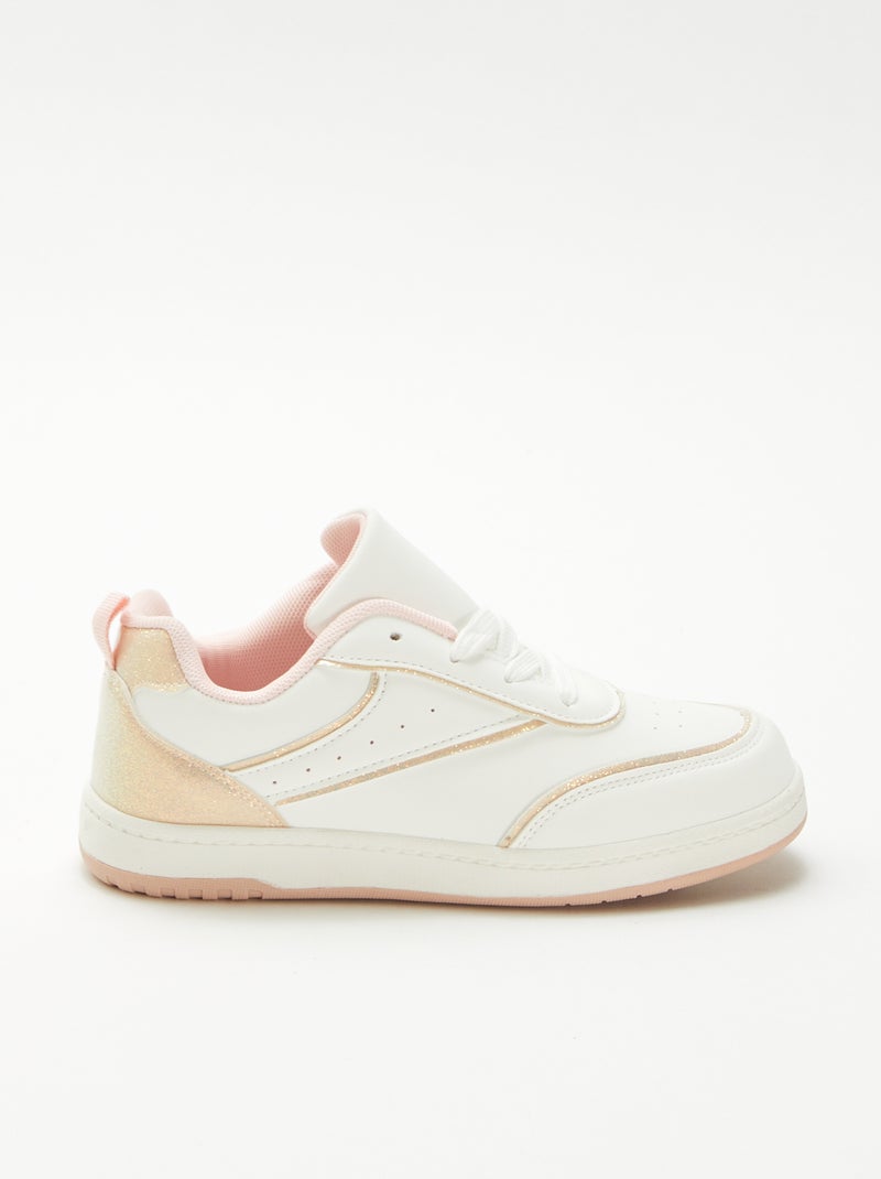 Zapatillas bajas con detalles de purpurina Rosa - Kiabi