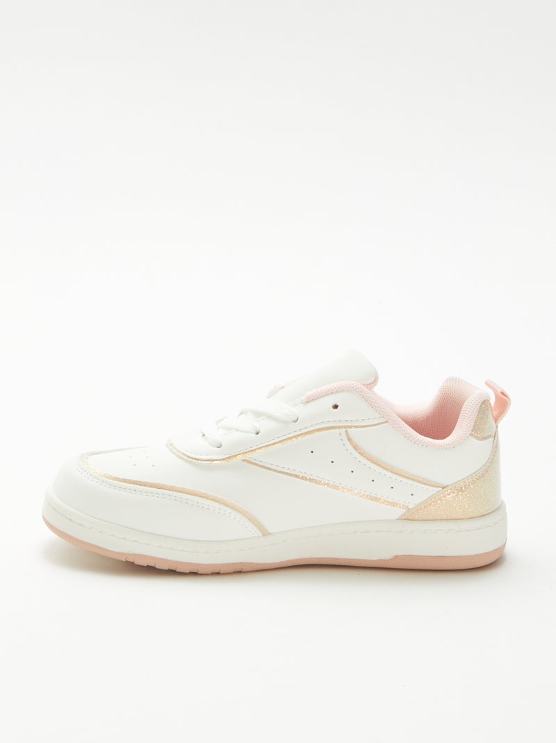 Zapatillas bajas con detalles de purpurina Rosa - Kiabi