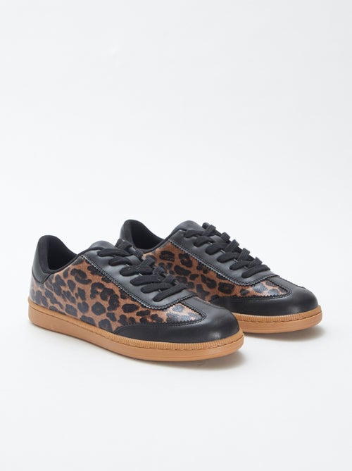 Zapatillas bajas con estampado de leopardo - Kiabi