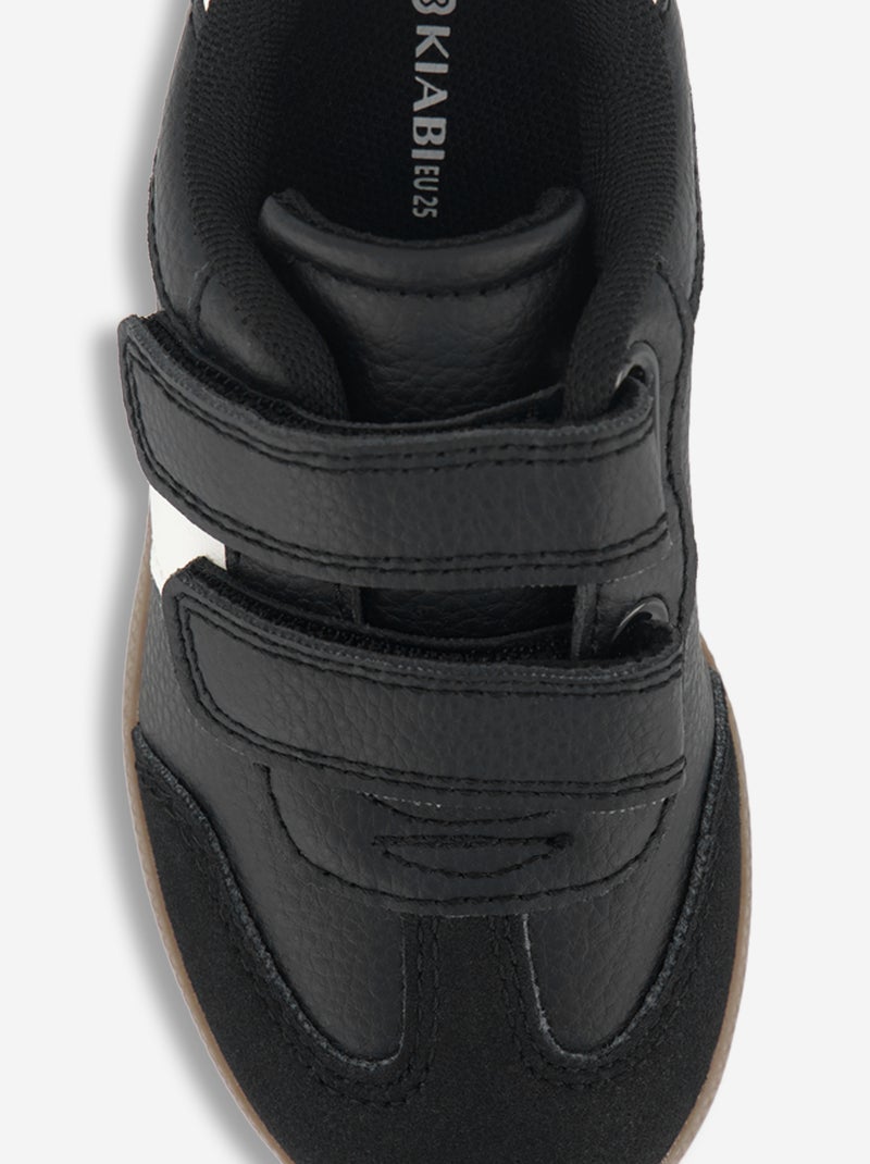 Zapatillas bajas con inserciones contrastadas Negro - Kiabi