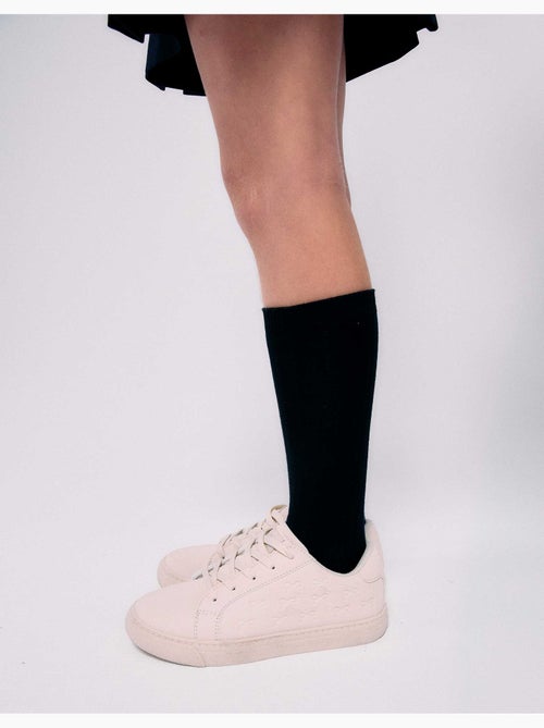 Zapatillas bajas con lazos en relieve y cordones elásticos - Kiabi
