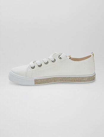 Zapatillas bajas con strass