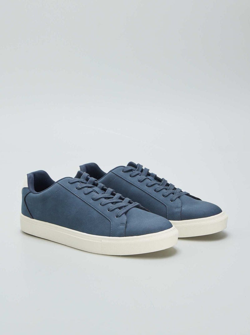 Zapatillas bajas con textura AZUL - Kiabi