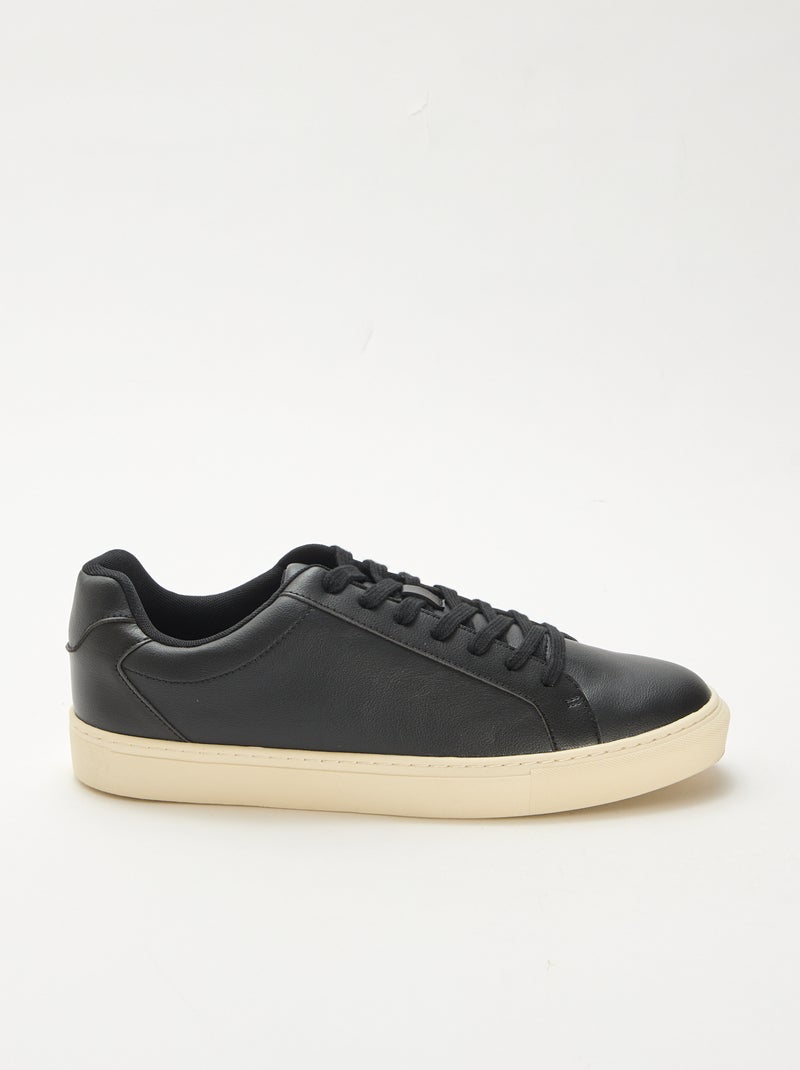 Zapatillas bajas con textura Negro - Kiabi