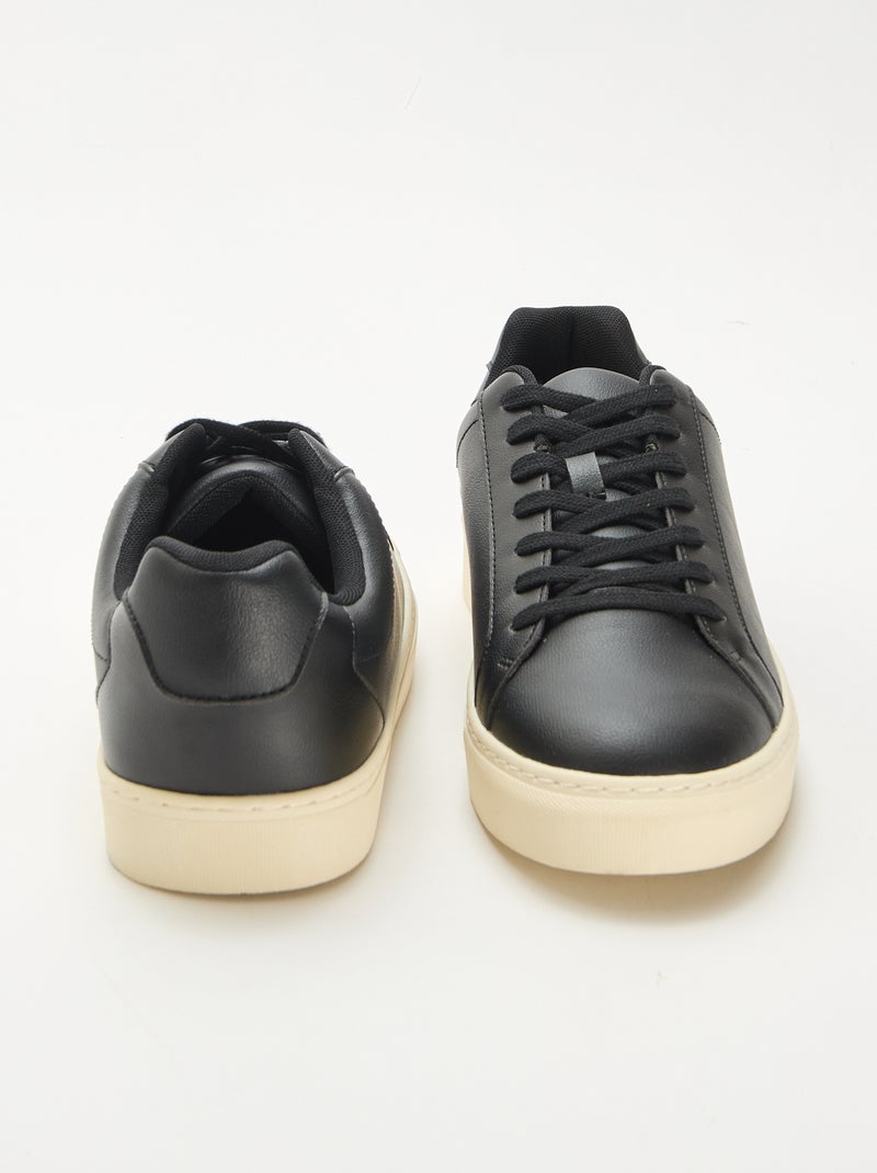 Zapatillas bajas con textura Negro - Kiabi