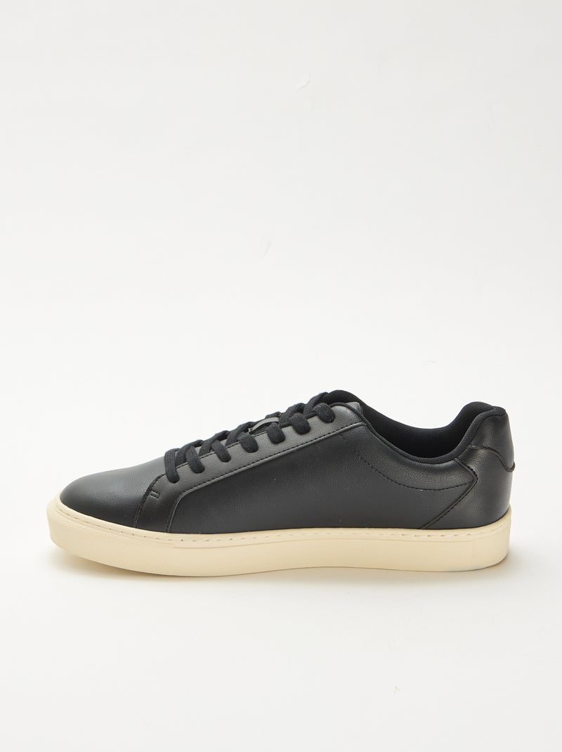 Zapatillas bajas con textura Negro - Kiabi